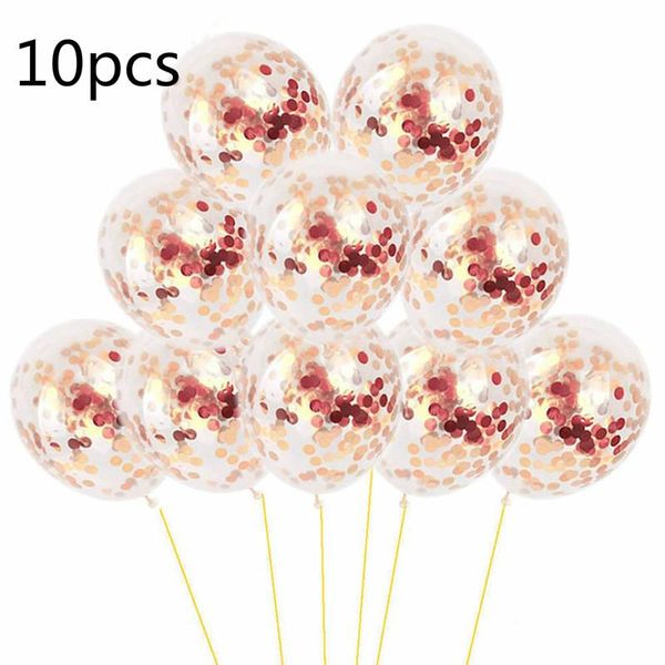 

party decoration 10pcs rose gold sequined confetti latex balloons wedding birthday children's holiday