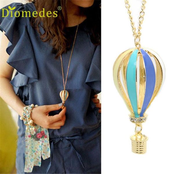 

pendant necklaces gussy life wholesale fashion colorful jewelry aureate drip air balloon long necklace dec629, Silver