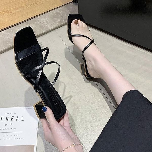 

sandals high heels woman pumps 2021 women summer fashion party casual, Black