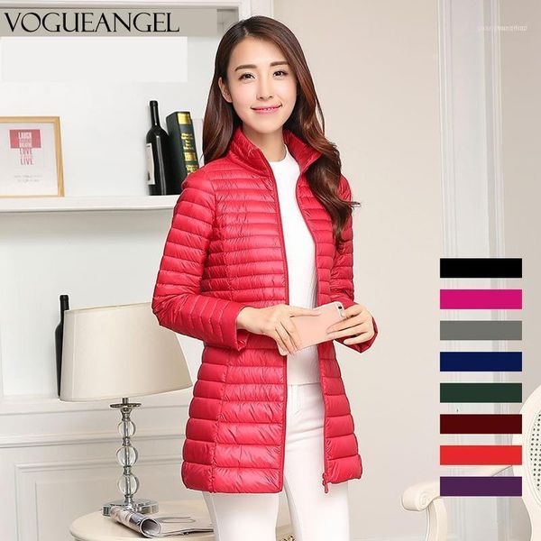 

winter ultra light down jacket women fashion casual 90% white duck plus size long coat waterproof parka1, Black