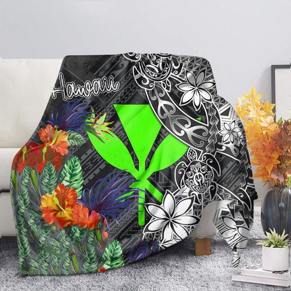 

blankets hugsidea summer blanket hawaii polynesian floral sofa bead fluffy portable couch couverture polaire home textile