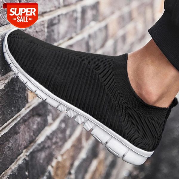 

men walking shoes lightweight breathable sneakers 2021 summer men casual shoes large-sized flats slip-on sneakers #mk5n