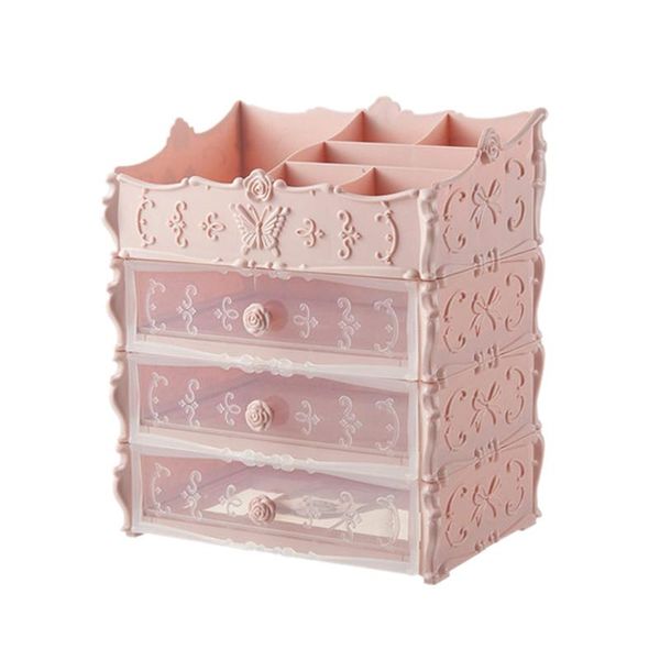 

bathroom storage & organization plastic cosmetic drawer container makeup organizer box for make up jewelry nail holder home desksundry c