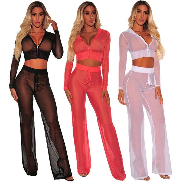 

2021 s8893 new super fashion mesh splicing size 2-piece set, Black;pink
