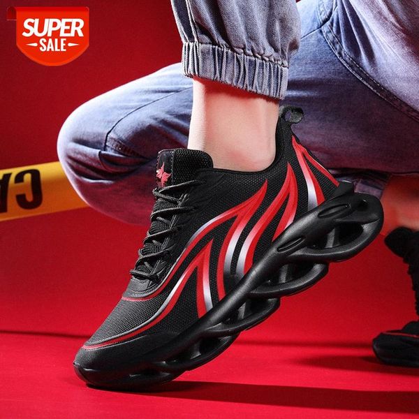

men's shoes spring large size flame twist bottom breathable sneakers korean version of the old lightweight running #3l4u
