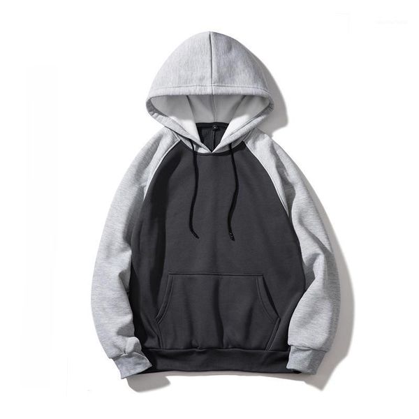 

men's hoodies & sweatshirts 2021 brand streetwear patchwork hoodie men hip hop hooded solid slim fit casual hoody mens mww131, Black