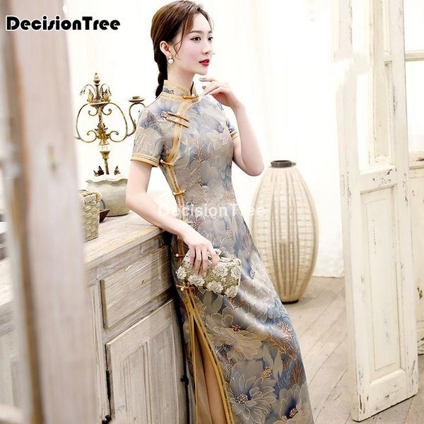 

chinese dress qipao vintage evening party vestido long robe cheongsam traditional for women dance ethnic clothing, Red