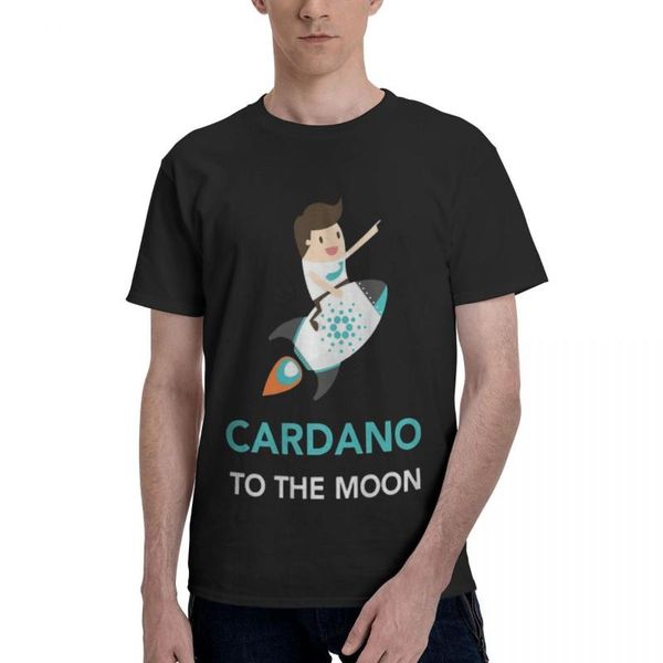 

men's t-shirts promo cardano coin to the moon basic short sleeve t-shirt polkadot graphic print tshirt usa size, White;black