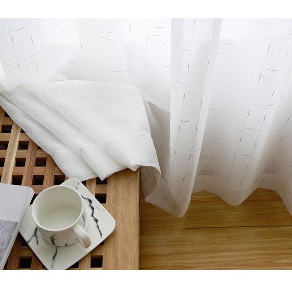 

linen tulle small stripe for living dining room bedroom curtain & drapes