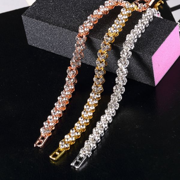 

aaa designer jewelry new refined luxury roman bridal crystal bracelet with, Silver