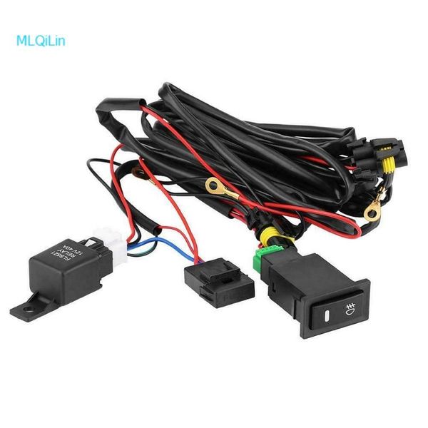

other auto electronics universal car led fog light on/off switch wiring harness fuse relay kit 12v