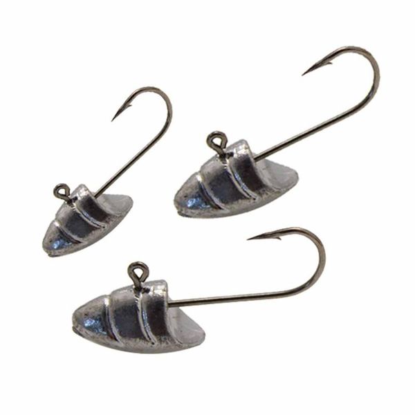 

5pcs/lot barbed fishing hooks lead jig head fishhook for soft worm lure hook bass 5g 3.5g 2.5g 1.5g