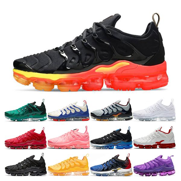 

mens running shoes tn plus womens yolk bubblegum triple black white royal gold fresh voltage purple men sports sneakers trainer fashion outd