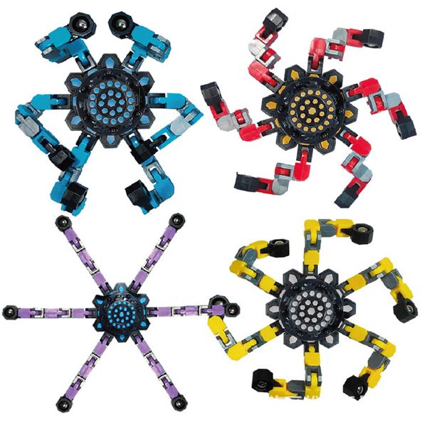 

finger toys mechanical gyro robot variety shaped rotating decompression toy