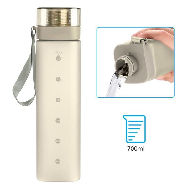 

water bottle 700ml portable for frosted texture large capacity sports outdoor tour hiking camping equipment