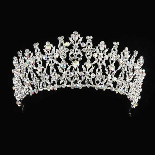

hair clips & barrettes explosivewedding accessories crown bridal headdress rhinestone headband jewelry, Golden;silver