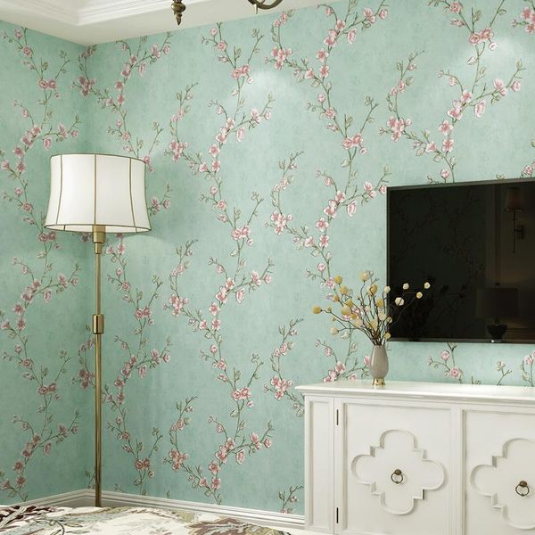 

wallpapers beautiful plum flower wallpaper 3d vine floral embossed mural wall art self adhesive peel stick papers w238