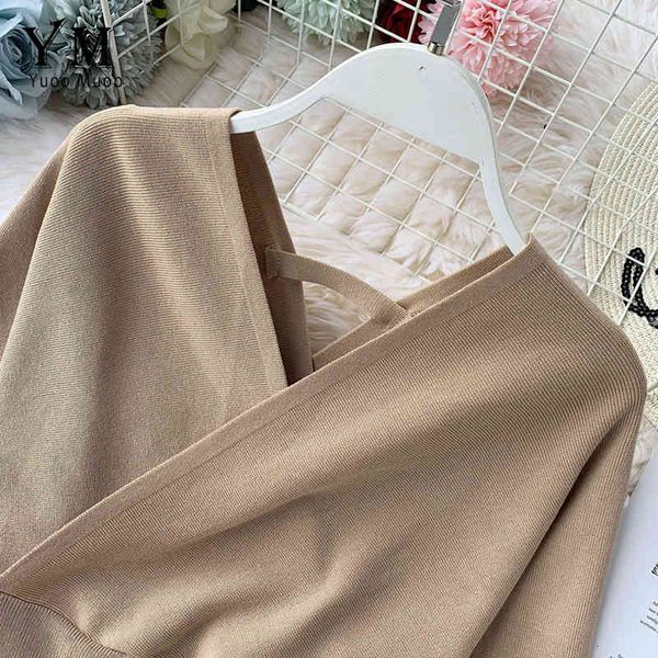 

women's sweaters yuoomuoo v-neck sweater womens batwing long sleeve pullover casual elegant female soft bottoming shirt lt1w, White;black