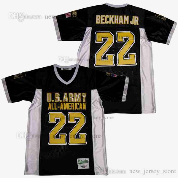 

movie beckham high #22 school u.s. army black jersey custom diy design stitched college football jerseys