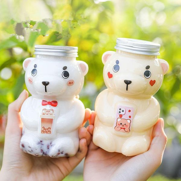 

disposable cups & straws 10pcs creative transparent cute packaging milk tea cup wedding birthday party favors fruits juice yogurt drinking b