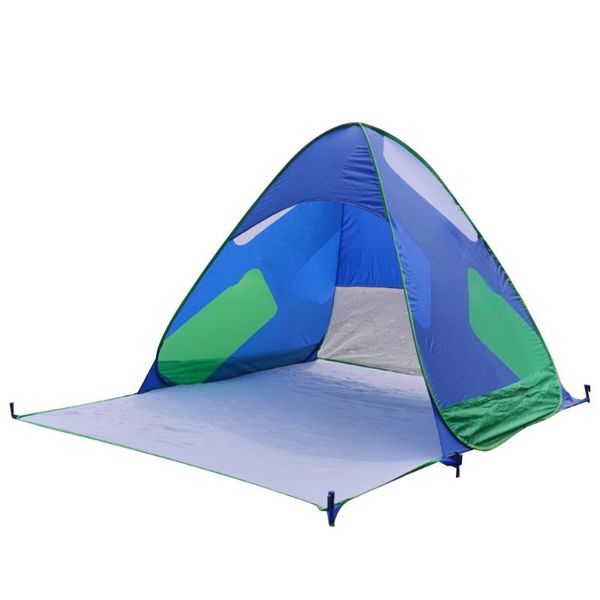 

tents and shelters outdoor double rainproof uv field camping fishing tent leisure fiber pole beach