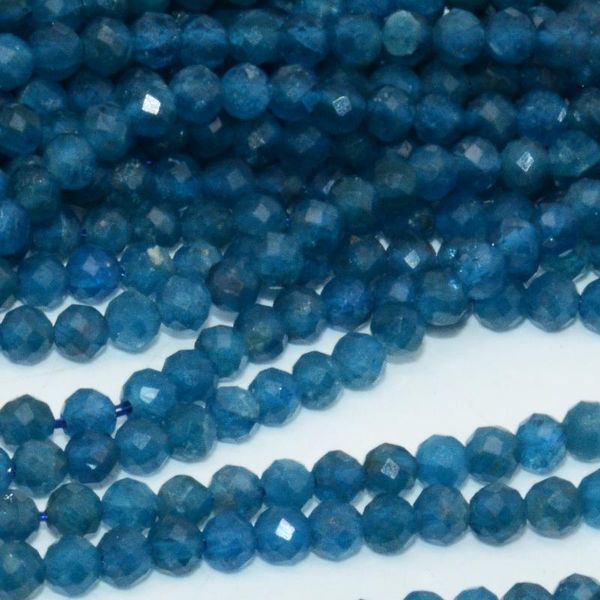 

other natural dark blue apatite faceted round beads 3.2mm