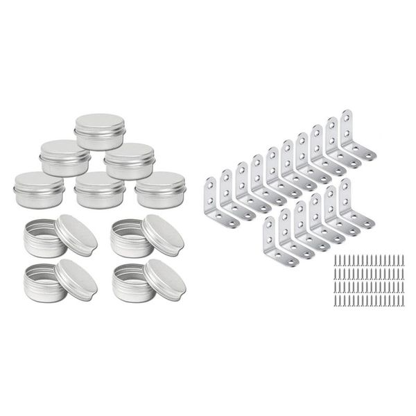 

storage boxes & bins 25x 15ml aluminium tin large make up candle pots 16 pcs fastening plugs stainless steel l corner shaped braces