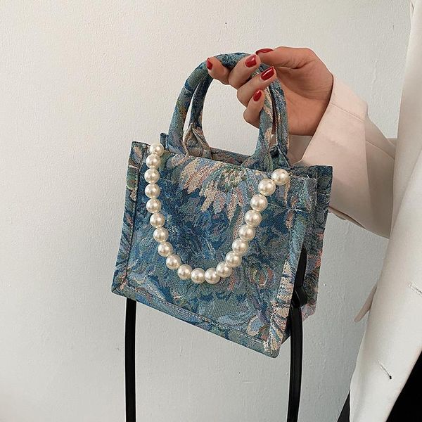 

shoulder bags large capacity women's summer bag 2021 fashion crossbody handheld oil painting tote elegant retro