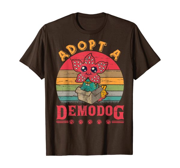 

adopt a demodog funny dog lovers gift for men women t-shirt, White;black