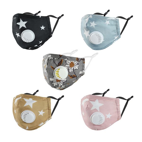 

pure wind cotton printed dust-proof children's mask with pggable filter is breathable and fashionable