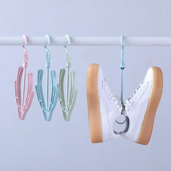 

hangers & racks household multifunction creative shoes hanger shelf stand storage organizer double hook hanging drying rack