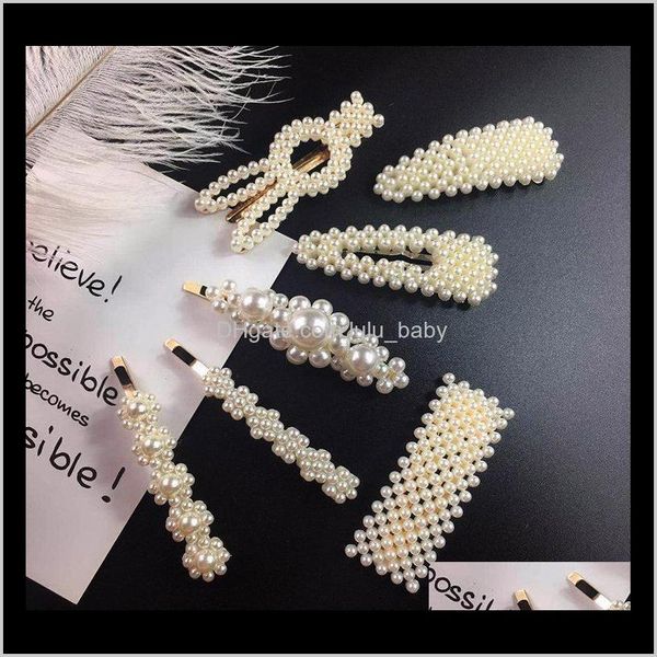

pearl hair clips for women girls fashion sweet decorative artificial pearl hairpins barrettes for party wedding daily hair accessories isc0x