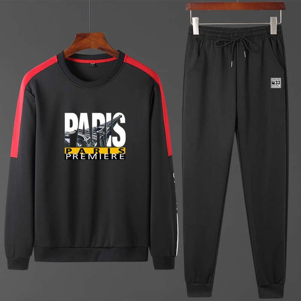 

and tracksuits men's spring autumn silk printed sportswear, Gray