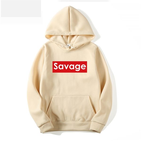 

2019 hip hop tide brand savage sweater fashion pullover hoodie casual sweatshirt, Black