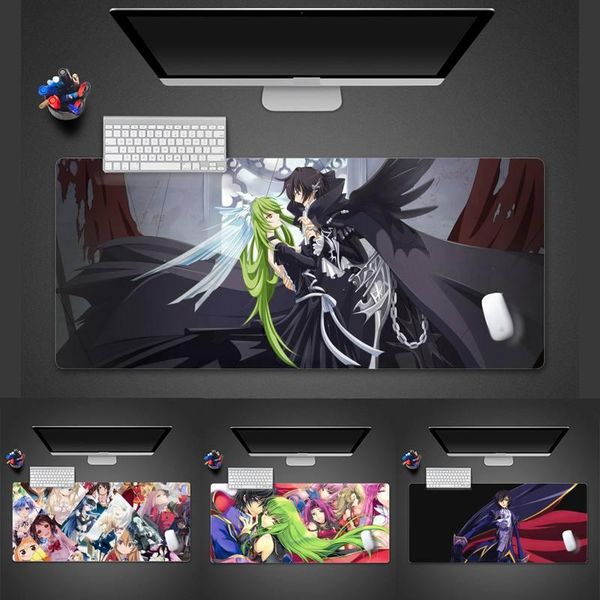 

mouse pads & wrist rests code geass anime durable rubber mat pad desk table protect gamer office large x xl non-slip lapcushion