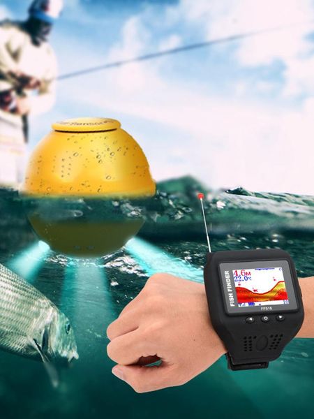 

fish finder lucky watch type sonar underwater camera version wireless clock colored display de pesca