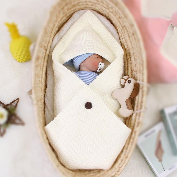 

sleeping bag kids knit sleep sack winter envelope born slaapzak thicken sleepsack footmuff for stroller knitted baby swaddle bags