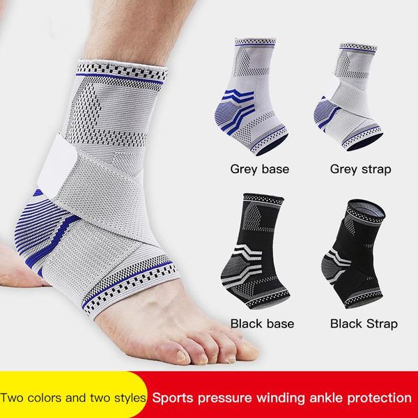 

ankle support woven pressure nylon knitted protection against sprain wrap warm running anti-sprain protector, Blue;black