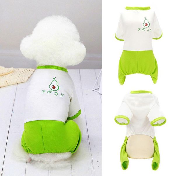 

dog apparel cute small dogs pajamas avocado pet cat clothes jumpsuit for chihuahua pomeranian clothing ropa para perro