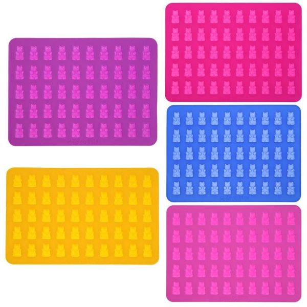 

cake tools 50 grids bear silicone chocolate candy mold ice cube tray baking mould