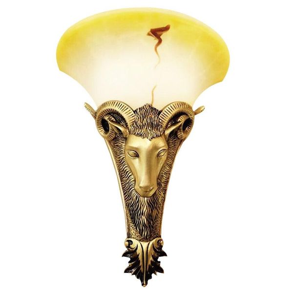 

sheep head wall light sconce led lighting fixture for living room decoration bedroom stairway mirror goat animal lamp