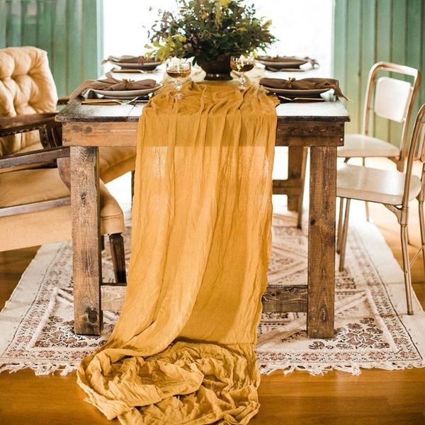 

table cloth 2pcs wedding decor gauze runner christmas cotton muslin cloths pretty rustic party cheesecloth runners 62 x400cm