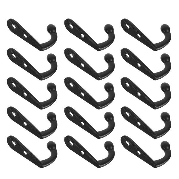 

hooks & rails 24pcs practical single durable metal hook waterproof bathroom (black)