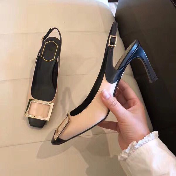 

dress shos kmioo sapatos d salto quadrado, fmininos com tira trasira, para corrida scritÃ³rio, b94k, Black