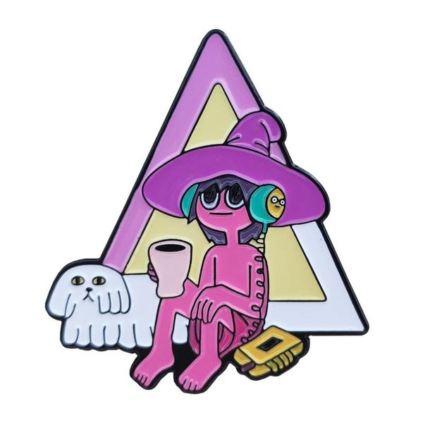 

pins, brooches the midnight gospel cartoon kawaii fashion cute gift for friends enamel lapel badge brooch, Gray