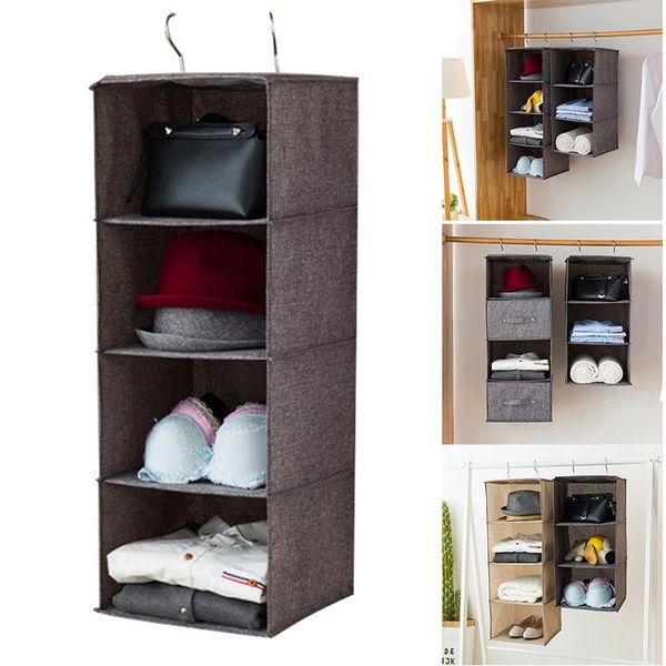 

multi layer wardrobe clothes storage hanging bag drawer organizers underwear socks holder sorting ghs99 boxes & bins