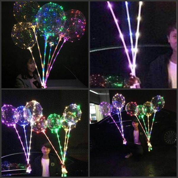 LED BOBO BALLOOT с 31,5 дюйма 3M 3M String Balloon LED светло-рождественские Halloween Balloons Ballons вечеринка Decor BOBO Balloons 686 S2