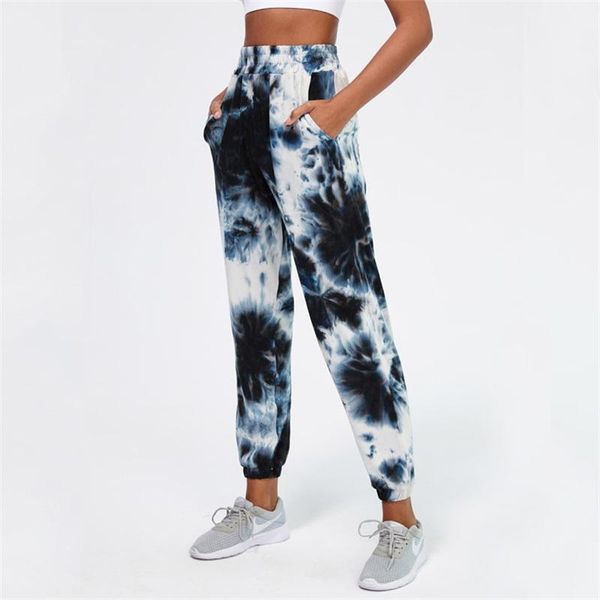 

yoga outfit net red loose casual slim trousers sports running printed pocket pants women