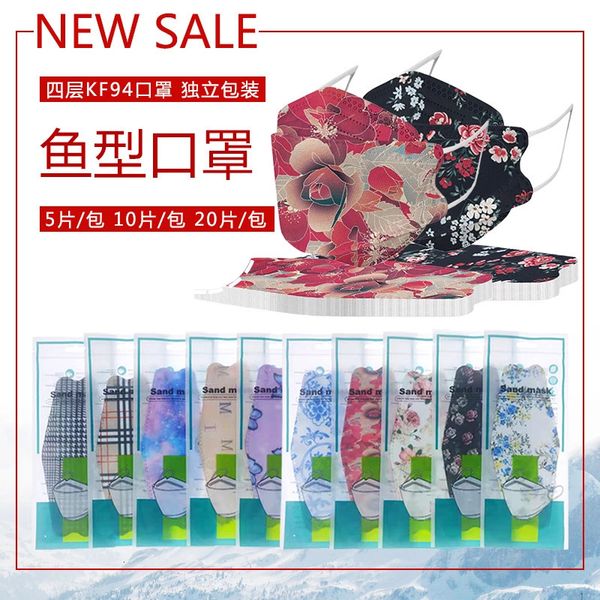 

masks disposable kf94 fish willow shaped fish mouth three dimensional printing color head