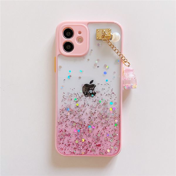 

2022 dew designer manufacturing clear gradient sequins glitter star cell phone cases luxury silicone cover for iphone 7 8 plus 11 12 13 pro